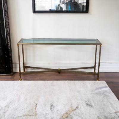 Alberto Orlandi Elegant Iron and Brass Console Table by Alberto Orlandi Italy 1970