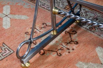 Alberto Orlandi Elegant Steel Psyche Mirror by Alberto Orlandi Italy 1970