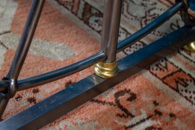 Alberto Orlandi Elegant Steel Psyche Mirror by Alberto Orlandi Italy 1970