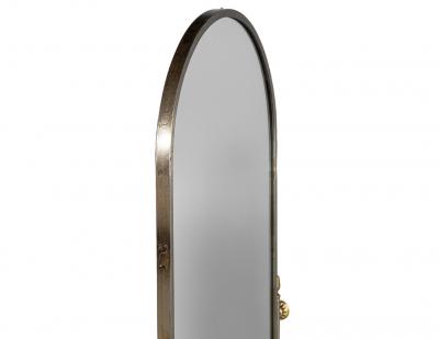Alberto Orlandi Vintage Italian Brass and Metal Cheval Mirror by Alberto Orlandi