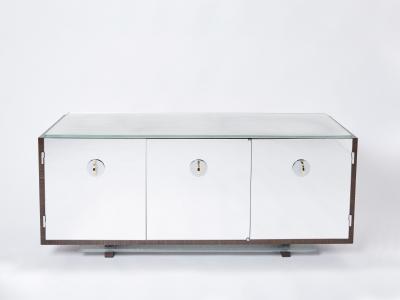 Alberto Pinto Adnet style mirrored macassar sycamore sideboard Alberto Pinto 1990