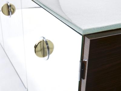 Alberto Pinto Adnet style mirrored macassar sycamore sideboard Alberto Pinto 1990