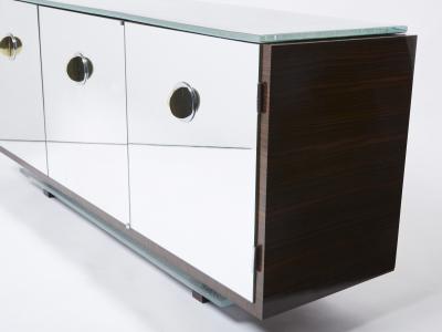 Alberto Pinto Adnet style mirrored macassar sycamore sideboard Alberto Pinto 1990