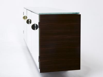 Alberto Pinto Adnet style mirrored macassar sycamore sideboard Alberto Pinto 1990