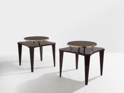 Alberto Pinto Alberto Pinto pair of weng and brass side tables 1990s