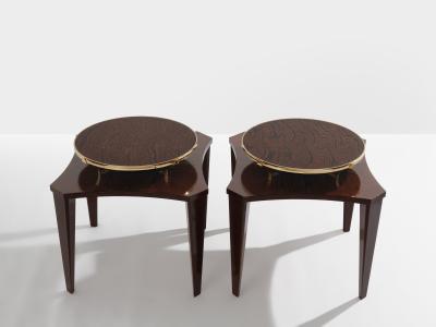 Alberto Pinto Alberto Pinto pair of weng and brass side tables 1990s