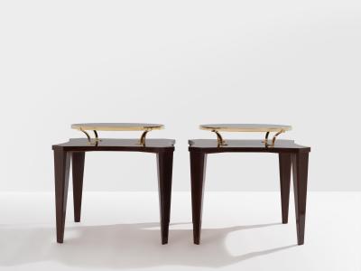 Alberto Pinto Alberto Pinto pair of weng and brass side tables 1990s