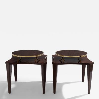 Alberto Pinto Alberto Pinto pair of weng and brass side tables 1990s