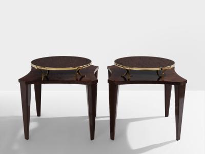 Alberto Pinto Alberto Pinto pair of weng and brass side tables 1990s
