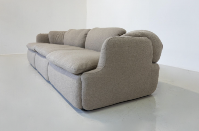Alberto Rosselli Confidential Seating Set by Alberto Rosselli for Saporiti Beige Boucle Fabric