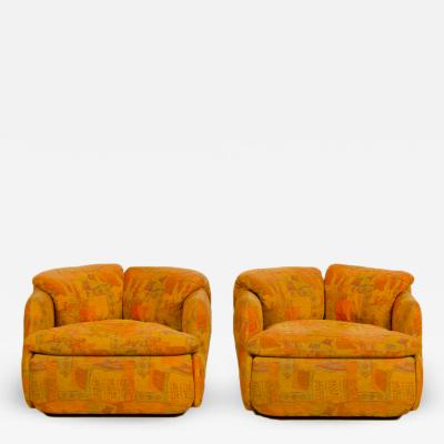 Alberto Rosselli Two armchairs part of the Confidential living room set by Alberto Rosselli
