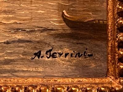 Alberto Terrini MAGNIFICIENT 19TH CENTURY PAINTING OF VENICE BY ALBERTO TERRINI