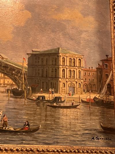 Alberto Terrini MAGNIFICIENT 19TH CENTURY PAINTING OF VENICE BY ALBERTO TERRINI