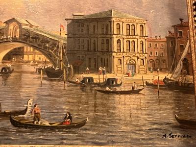 Alberto Terrini MAGNIFICIENT 19TH CENTURY PAINTING OF VENICE BY ALBERTO TERRINI