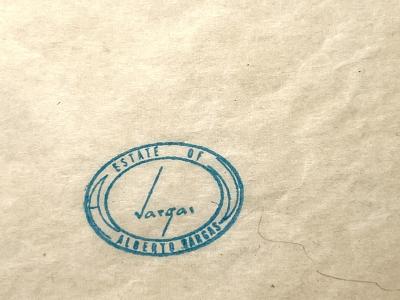 Alberto Vargas Seductive Platinum Blond Hair and Blue Eyed Pin Up in Turquoise Hat