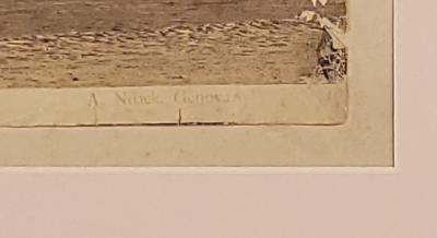 Albumen Photograph of Christopher Columbus Statue Italy 19th century