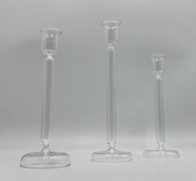 Aldo Cibic Set of 3 Italian Mouth Blown Glass Candle Holders by Aldo Cibic for Paola Coin