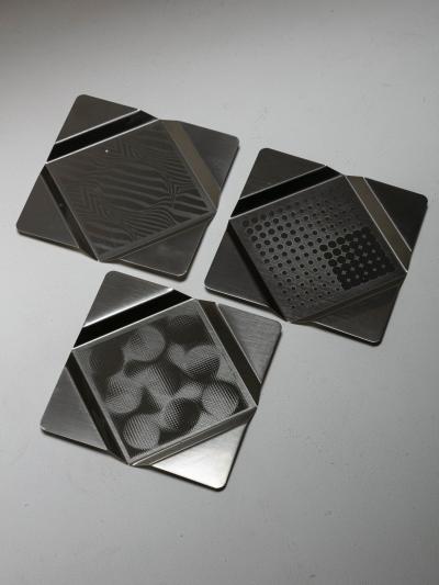 Aldo Donini Rare set of Three Steel Centerpieces by Donini and Cremonesi
