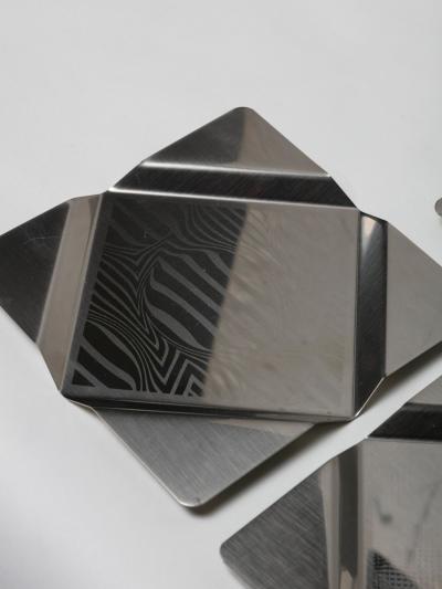 Aldo Donini Rare set of Three Steel Centerpieces by Donini and Cremonesi