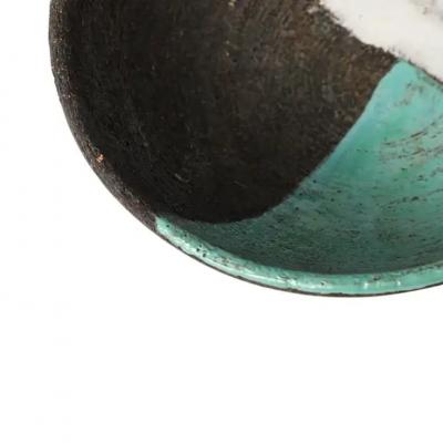 Aldo Londi Aldo Londi Bitossi Bowl Ceramic Green White Brown Signed