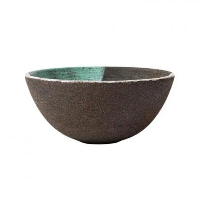 Aldo Londi Aldo Londi Bitossi Bowl Ceramic Green White Brown Signed