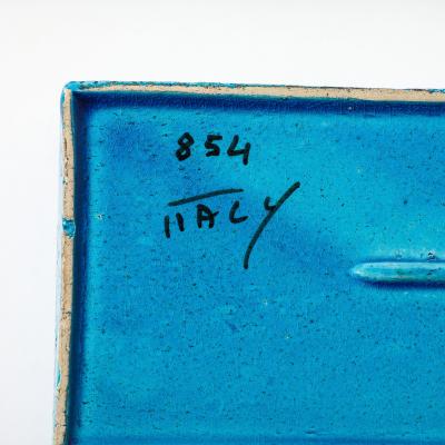 Aldo Londi Aldo Londi Bitossi Box Ceramic Blue Gold Geometric Signed