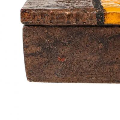 Aldo Londi Aldo Londi Bitossi Box Ceramic Mondrian Abstract Red Yellow Signed