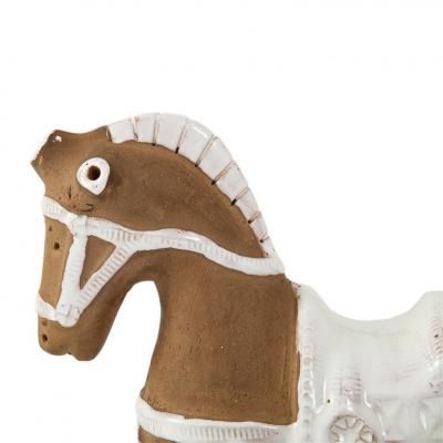 Aldo Londi Aldo Londi Bitossi Horse Ceramic Brown and White