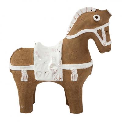 Aldo Londi Aldo Londi Bitossi Horse Ceramic Brown and White