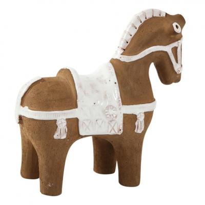 Aldo Londi Aldo Londi Bitossi Horse Ceramic Brown and White