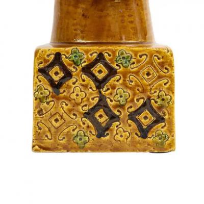 Aldo Londi Aldo Londi Bitossi Kwan Yin Buddha Ceramic Caramel Brown Paisley