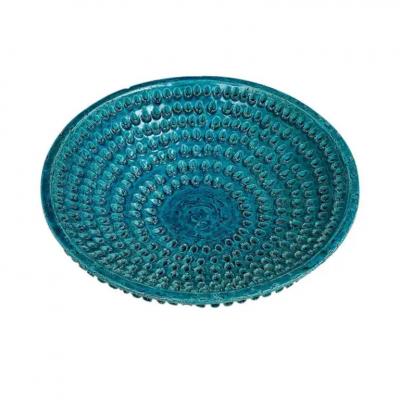 Aldo Londi Aldo Londi Bitossi Lacrima Bowl Ceramic Blue Signed