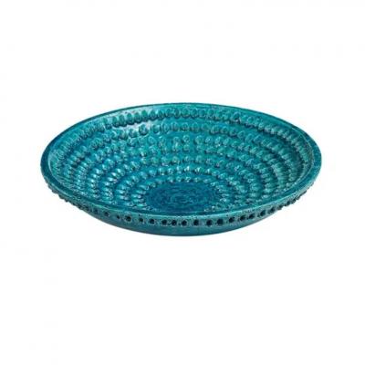 Aldo Londi Aldo Londi Bitossi Lacrima Bowl Ceramic Blue Signed