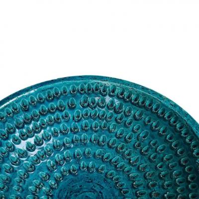 Aldo Londi Aldo Londi Bitossi Lacrima Bowl Ceramic Blue Signed