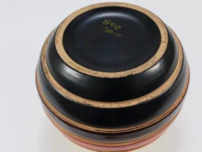 Aldo Londi Aldo Londi Bitossi Striped Mid Century Ceramic Ball Vase Italy 1960s