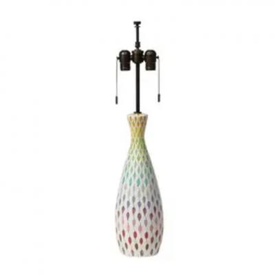 Aldo Londi Aldo Londi Bitossi Table Lamp Ceramic Multi Color Piume Signed