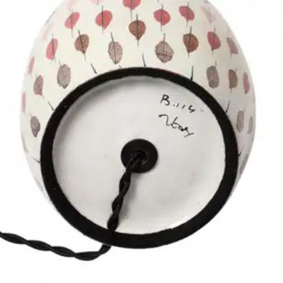 Aldo Londi Aldo Londi Bitossi Table Lamp Ceramic Multi Color Piume Signed