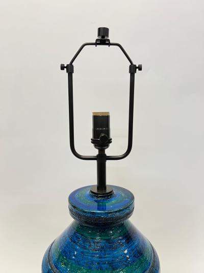 Aldo Londi Aldo Londi Bitossi Table Lamp Ceramic Rimini Blue Signed