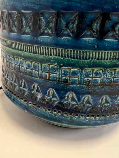 Aldo Londi Aldo Londi Bitossi Table Lamp Ceramic Rimini Blue Signed