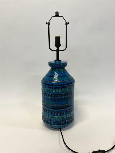 Aldo Londi Aldo Londi Bitossi Table Lamp Ceramic Rimini Blue Signed