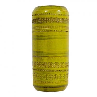 Aldo Londi Aldo Londi Bitossi Vase Ceramic Chartreuse Impressed Signed