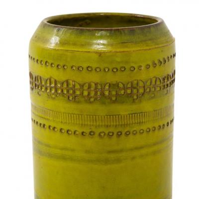 Aldo Londi Aldo Londi Bitossi Vase Ceramic Chartreuse Impressed Signed