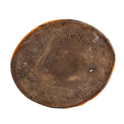 Aldo Londi Aldo Londi Bitossi Vase Ceramic Mondrian Yellow Orange Brown Signed