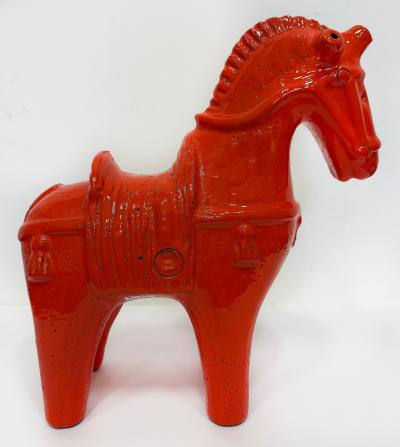 Aldo Londi Aldo Londi Bitossi Vintage Glazed Ceramic Horse Sculpture 1960s Italy