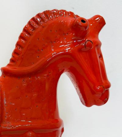 Aldo Londi Aldo Londi Bitossi Vintage Glazed Ceramic Horse Sculpture 1960s Italy