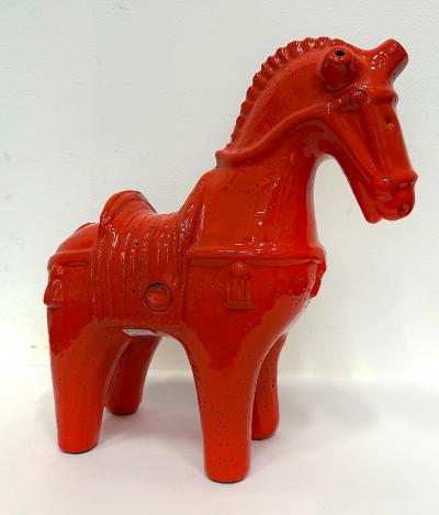 Aldo Londi Aldo Londi Bitossi Vintage Glazed Ceramic Horse Sculpture 1960s Italy