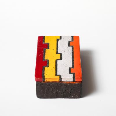 Aldo Londi Aldo Londi Bitossi for Rosenthal Netter Box Ceramic L neas Rotas Signed