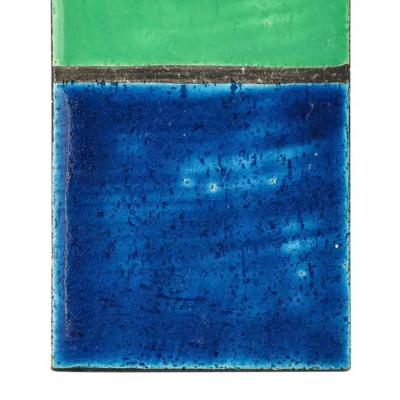 Aldo Londi Aldo Londi Box Mondrian Ceramic Blue Green Black Signed Rosenthal Netter