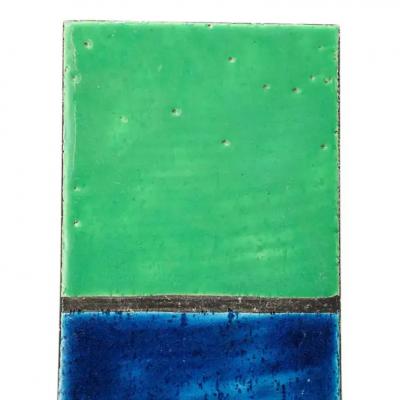 Aldo Londi Aldo Londi Box Mondrian Ceramic Blue Green Black Signed Rosenthal Netter