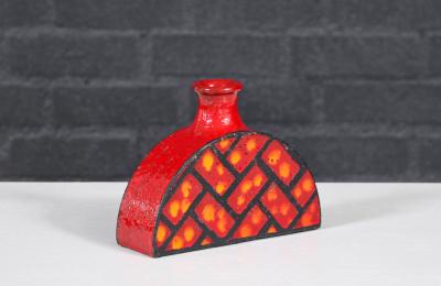 Aldo Londi Aldo Londi Lava Glazed Ceramic Pottery Vase for Bitossi Raymor